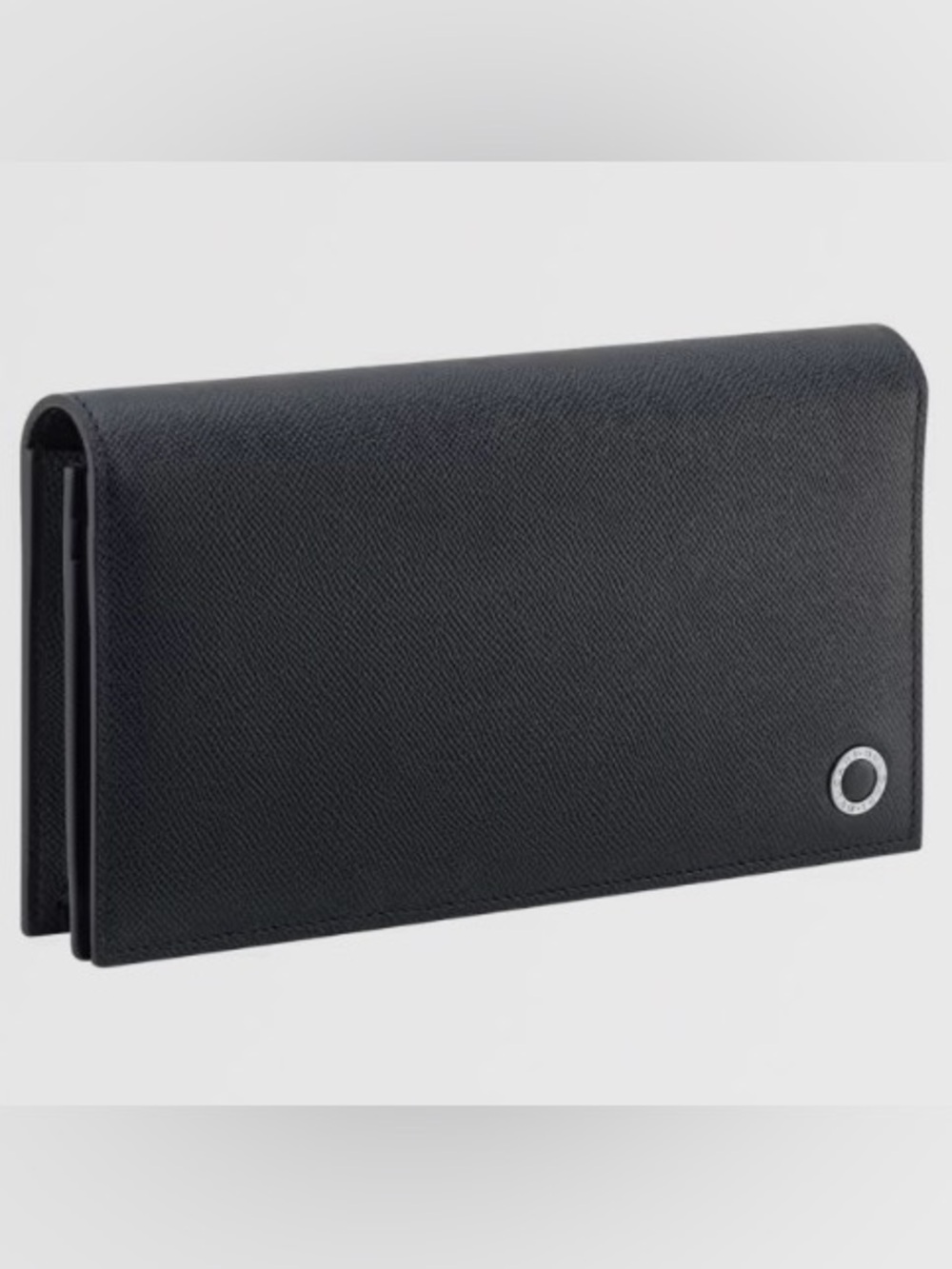 Bulgari black yen leather Bifold Wallet